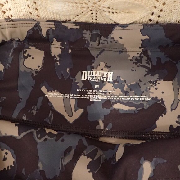 Duluth Trading Blue Camo Leggings - Picture 2 of 8